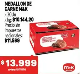 Makro M&K medallon de carne oferta