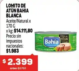 Makro Bahiá lomito de atún blanca aceite/natural oferta