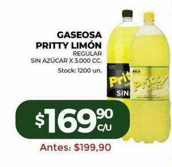 Super MAMI Gaseosa Pritty Limón oferta