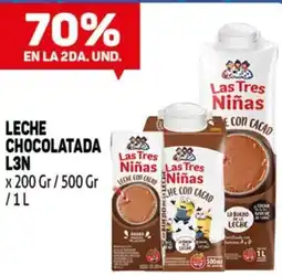 Makro Las tres niñas leche chocolatada oferta
