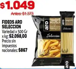 Makro Aro fideos seleccion variedad oferta