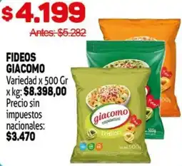Makro Giacomo fideos variedad oferta