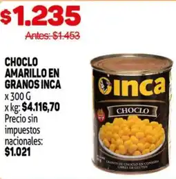 Makro Inca choclo amarillo en granos oferta
