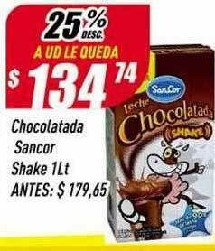 Supermercados Comodin Chocolatada Sancor Shake oferta