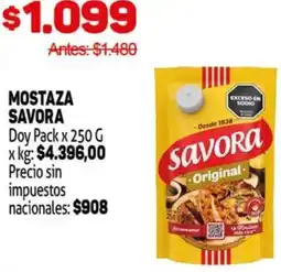 Makro Savora mostaza doy pack oferta