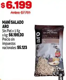 Makro Maní salado aro sin piel oferta