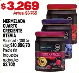 Makro Stevia mermelada cuarto creciente variedad oferta