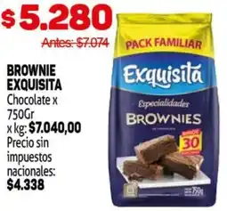 Makro Exquisita brownie chocolate oferta