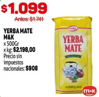 Makro M&K yerba mate oferta