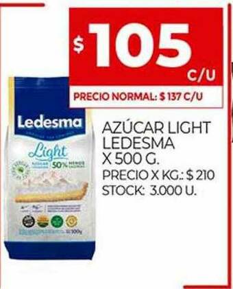 Supermercados DIA Azúcar Light Ledesma oferta
