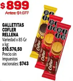 Makro Cofler rellena galletitas variedad oferta