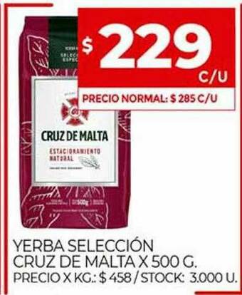 Supermercados DIA Yerba Selección Cruz De Malta oferta