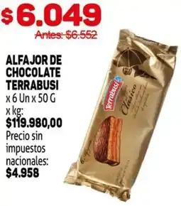 Makro Terrabusi alfajor de chocolate oferta