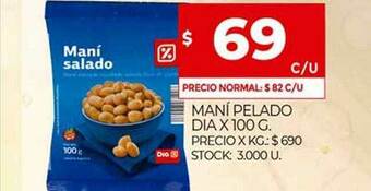 Supermercados DIA Maní Pelado Dia oferta