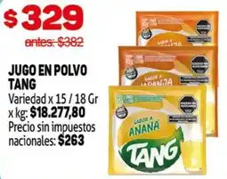 Makro Tang jugo en polvo variedad oferta