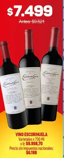 Makro Escorihuela vino varietales oferta
