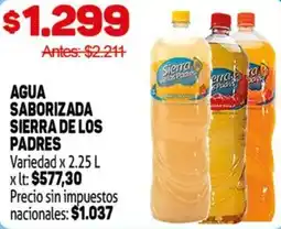 Makro Sierra de los padres agua saborizada variedad oferta