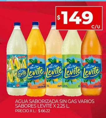 Supermercados DIA Agua Saborizada Sin Gas Varios Sabores Levité oferta