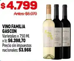 Makro Familia gascon vino varietales oferta