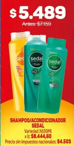Makro Sedal shampoo/acondicionador variedad oferta