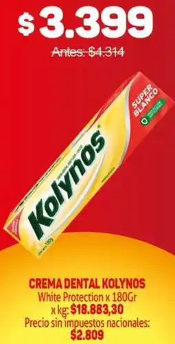 Makro Kolynos crema dental white protection oferta