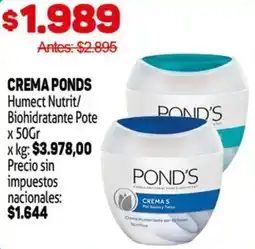 Makro Pond's crema humect nutrit/ biohidratante pote oferta