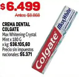Makro Colgate crema dental max whitening crystal mint oferta