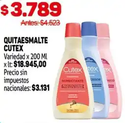 Makro Cutex quitaesmalte variedad oferta