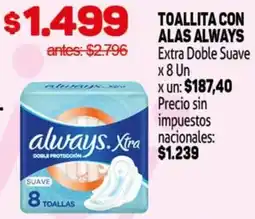 Makro Always toallita con alas extra doble suave oferta