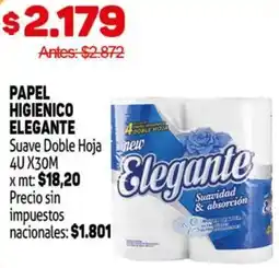 Makro Elegante papel higienico suave doble hoja oferta