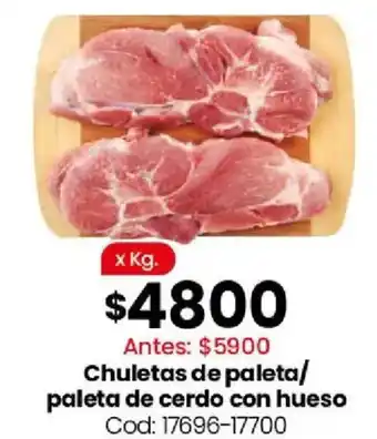 Chuletas de paleta/ paleta de cerdo con hueso