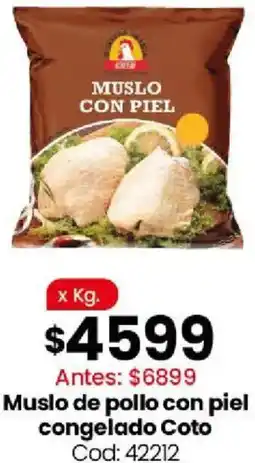 Coto Coto muslo de pollo con piel congelado oferta