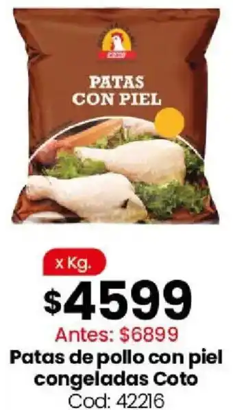 Coto Coto patas de pollo con piel congeladas oferta