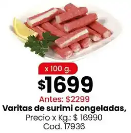 Coto Varitas de surimi congeladas oferta