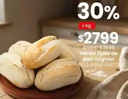 Coto Varios tipos de pan mignon oferta