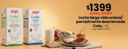 Coto Coto leche larga vida entera/ parcialmente descremada oferta