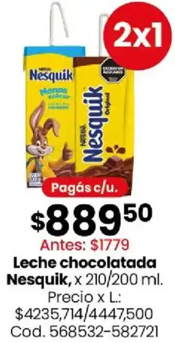 Coto Nestlé nesquik leche chocolatada oferta