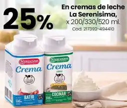 Coto La serenisima en cremas de leche oferta