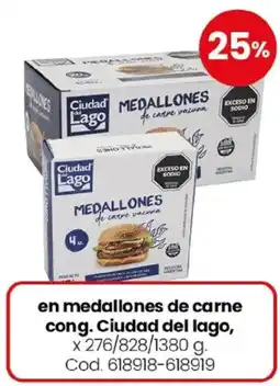 Coto Ciudad del lago en medallones de carne cong. oferta