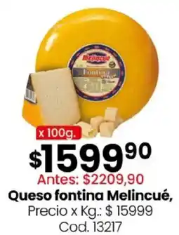 Coto Melincué queso fontina oferta