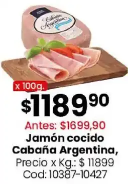 Coto Cabaña argentina jamón cocido oferta