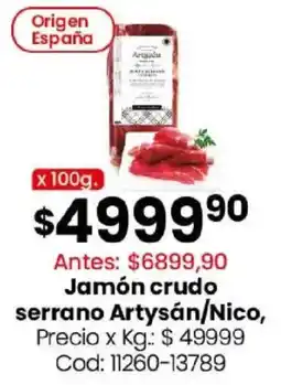 Coto Artysán/nico jamón crudo serrano oferta