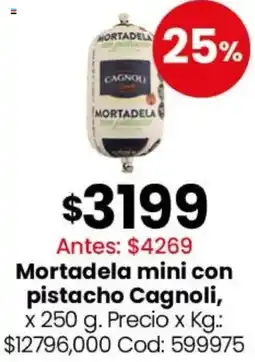 Coto Cagnoli mortadela mini con pistacho oferta