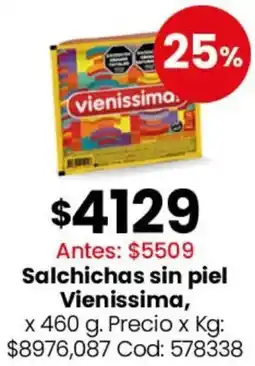 Coto Vienissima salchichas sin piel oferta