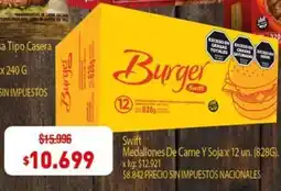 Makro Swift medallones de carne y soja oferta