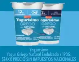 Makro Yogurísimo yogur griego natural endulzado oferta