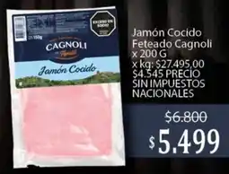 Makro Cagnoli jamón cocido feteado oferta