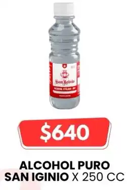 Autoservicio Capo San iginio alcohol puro oferta