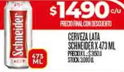 Supermercados DIA Schneider cerveza lata oferta