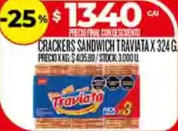 Supermercados DIA Traviata crackers sandwich oferta